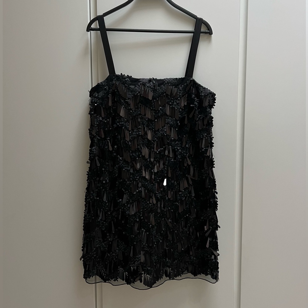 Zara Black Sequined Party Dress